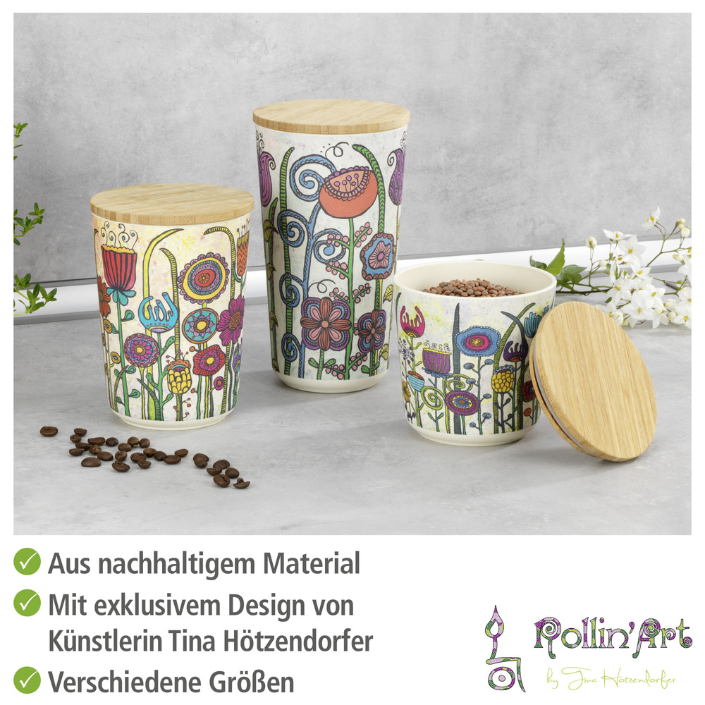 Nachhaltige Aufbewahrungsdosen Mod. Garden für die Küche 3-er Set  by Rollin'Art