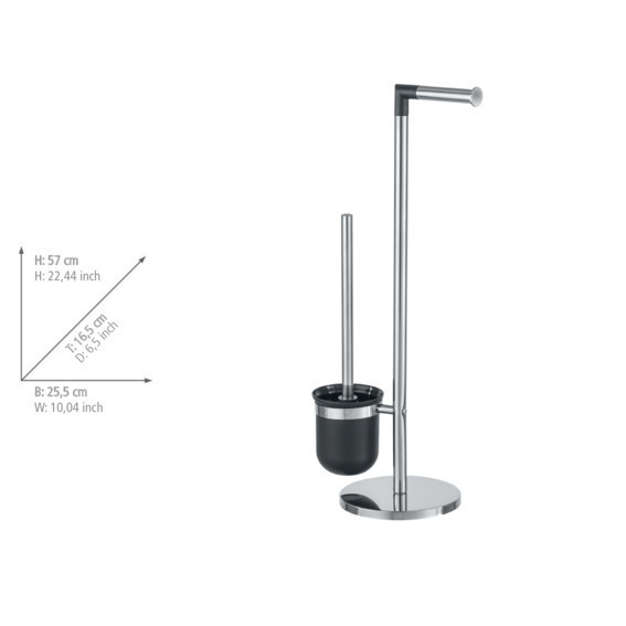 Stand WC-Garnitur Mod. Parus  Edelstahl rostfrei