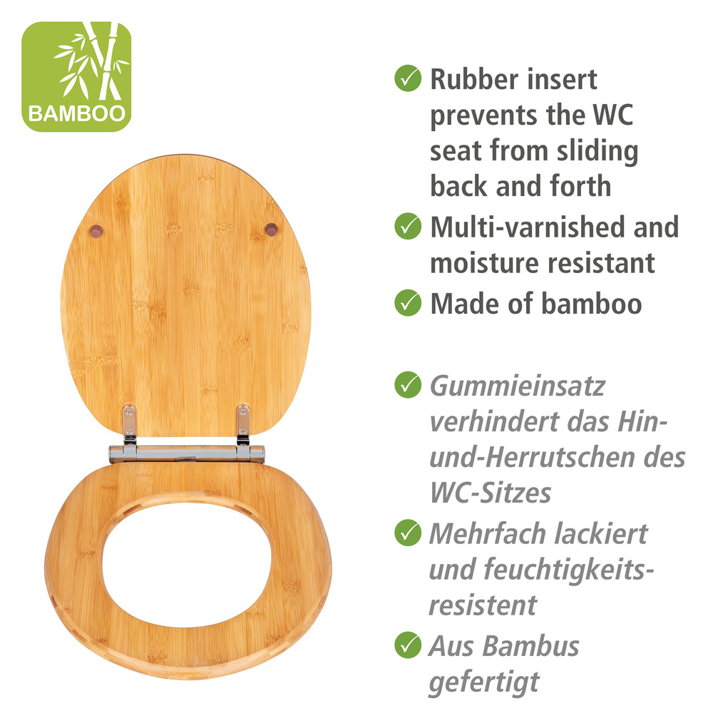 WC-Sitz Mod. Bambusa  aus Bambus