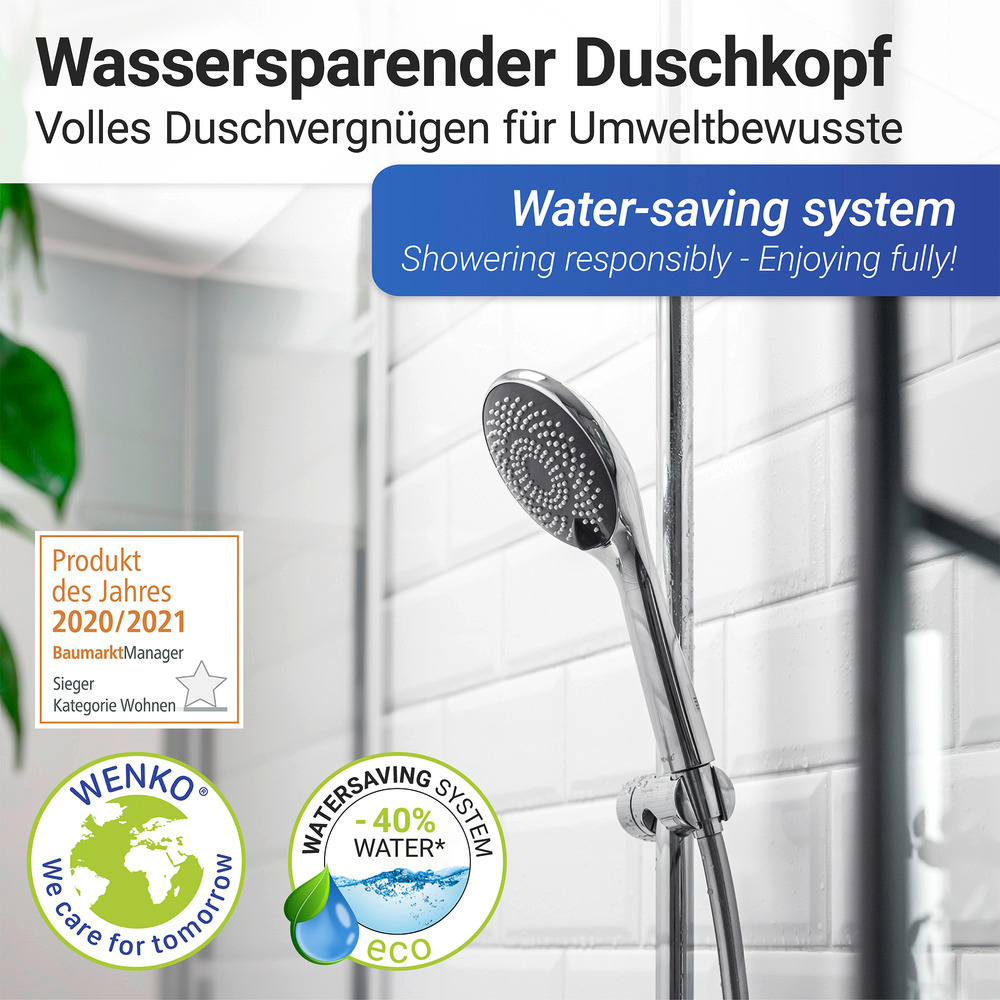 Duschkopf Watersaving Grau Ø 11 cm  Ø 11 cm