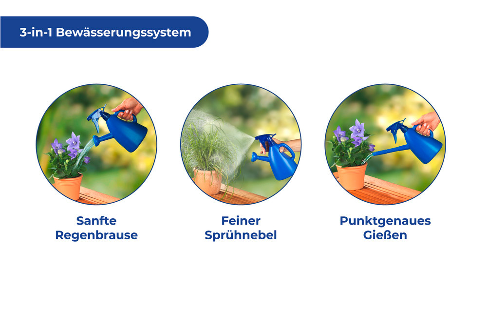 Pflanzensprüher & Gießkanne  mit Regenbrause und Sprühnebel