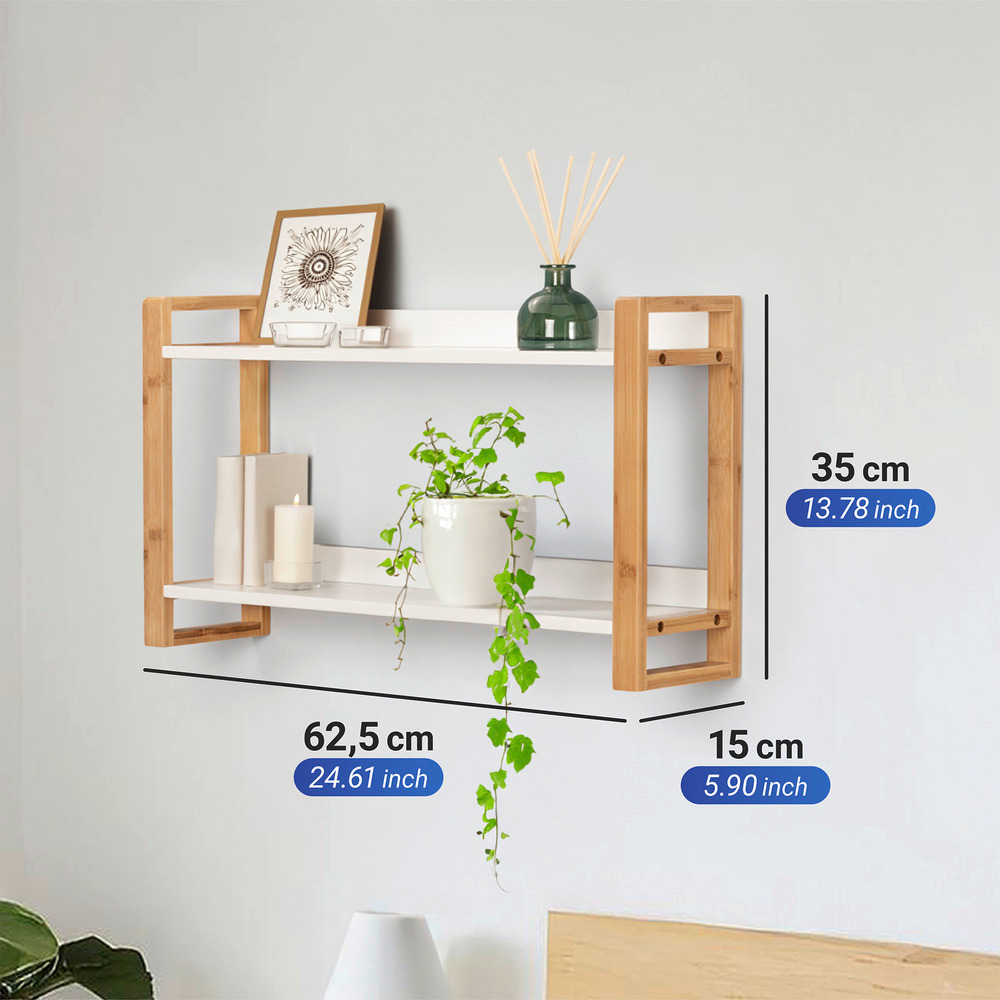 Wandregal Mod. Finja  aus Bambus/MDF