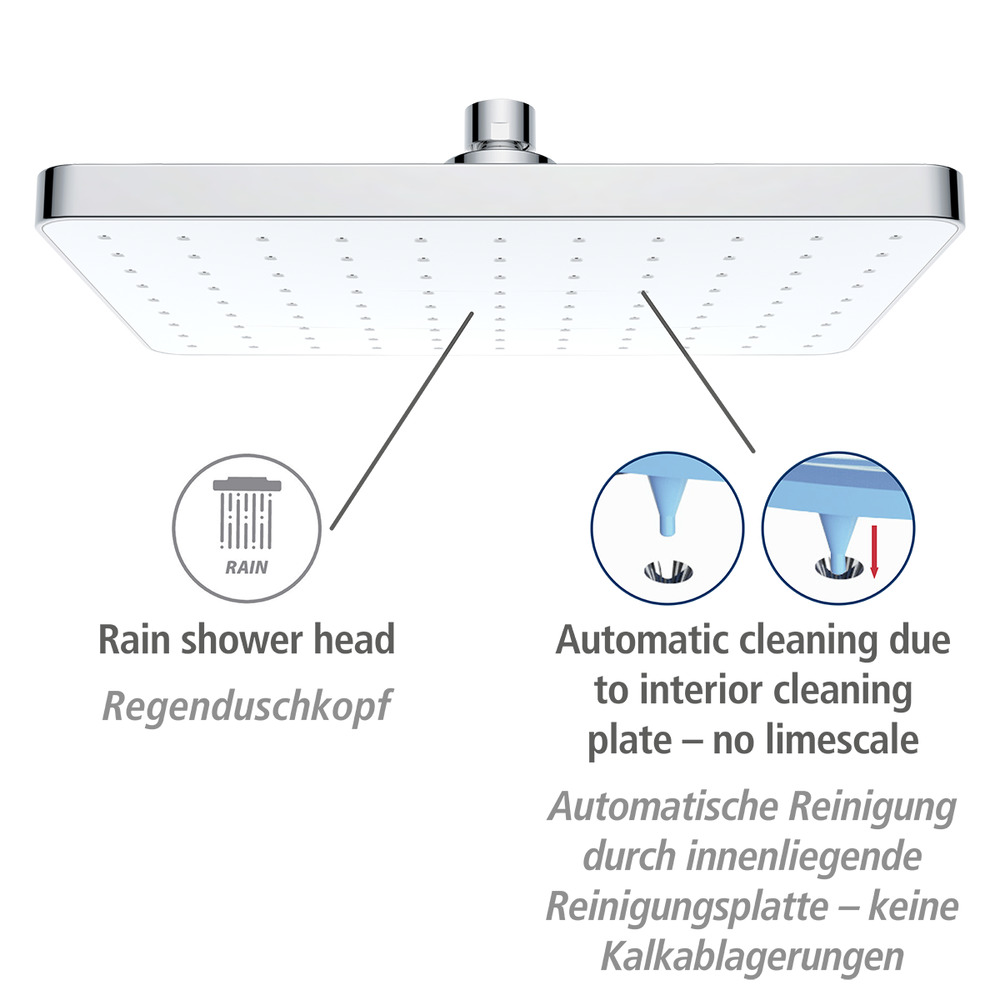 Regenduschkopf Automatic Cleaning  mit automatischem Reinigungssystem