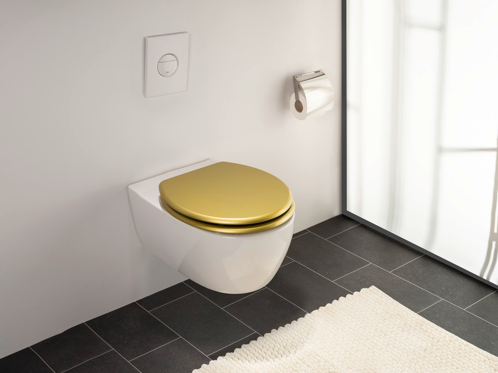 WC-Sitz Mod. Aldeno Gold  aus MDF