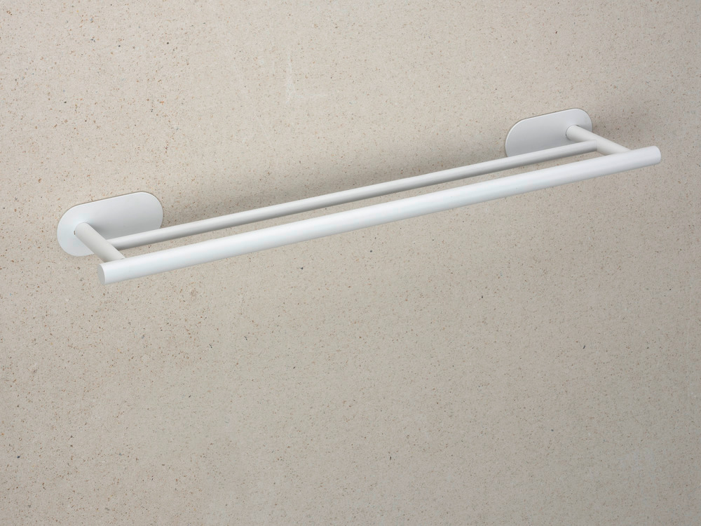 Turbo-Loc® Badetuchstange Duo Mod. Orea White matt, 60 cm  aus rostfreiem Edelstahl