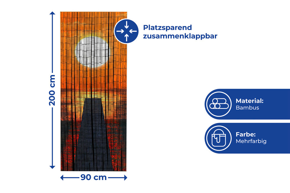 Bambusvorhang Mod. Sonnenuntergang  90 x 200 cm