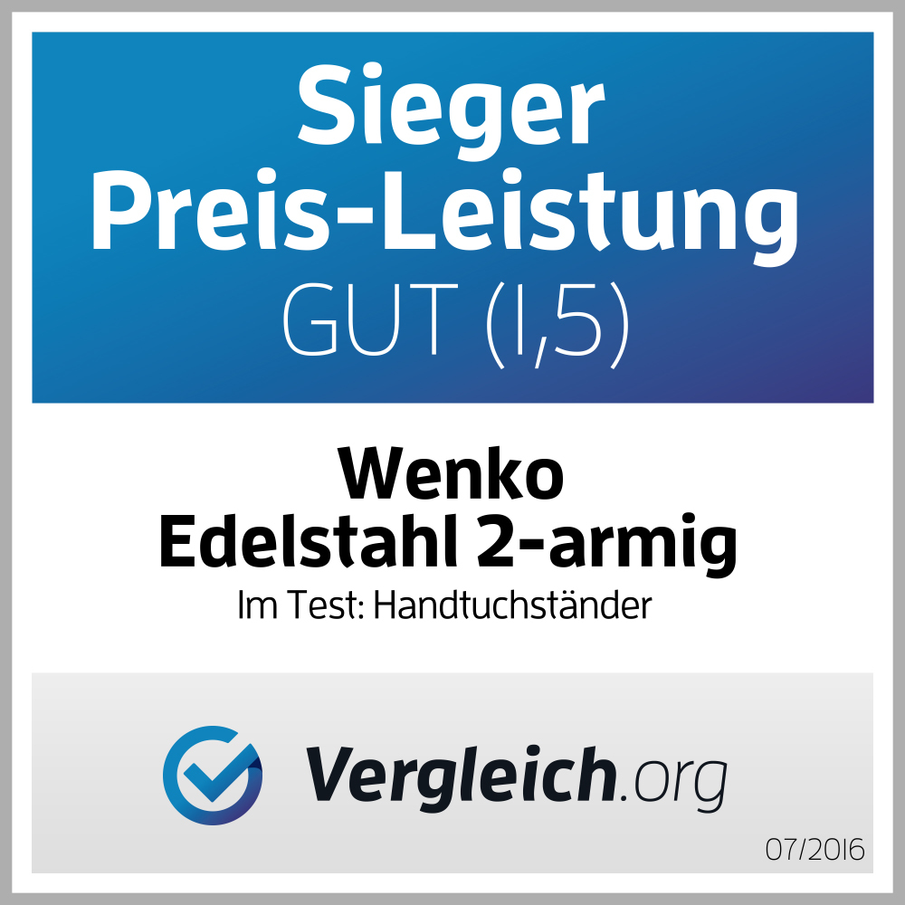 Handtuchständer Mod. Lima mit 2 Armen  Kleiderständer, Edelstahl rostfrei