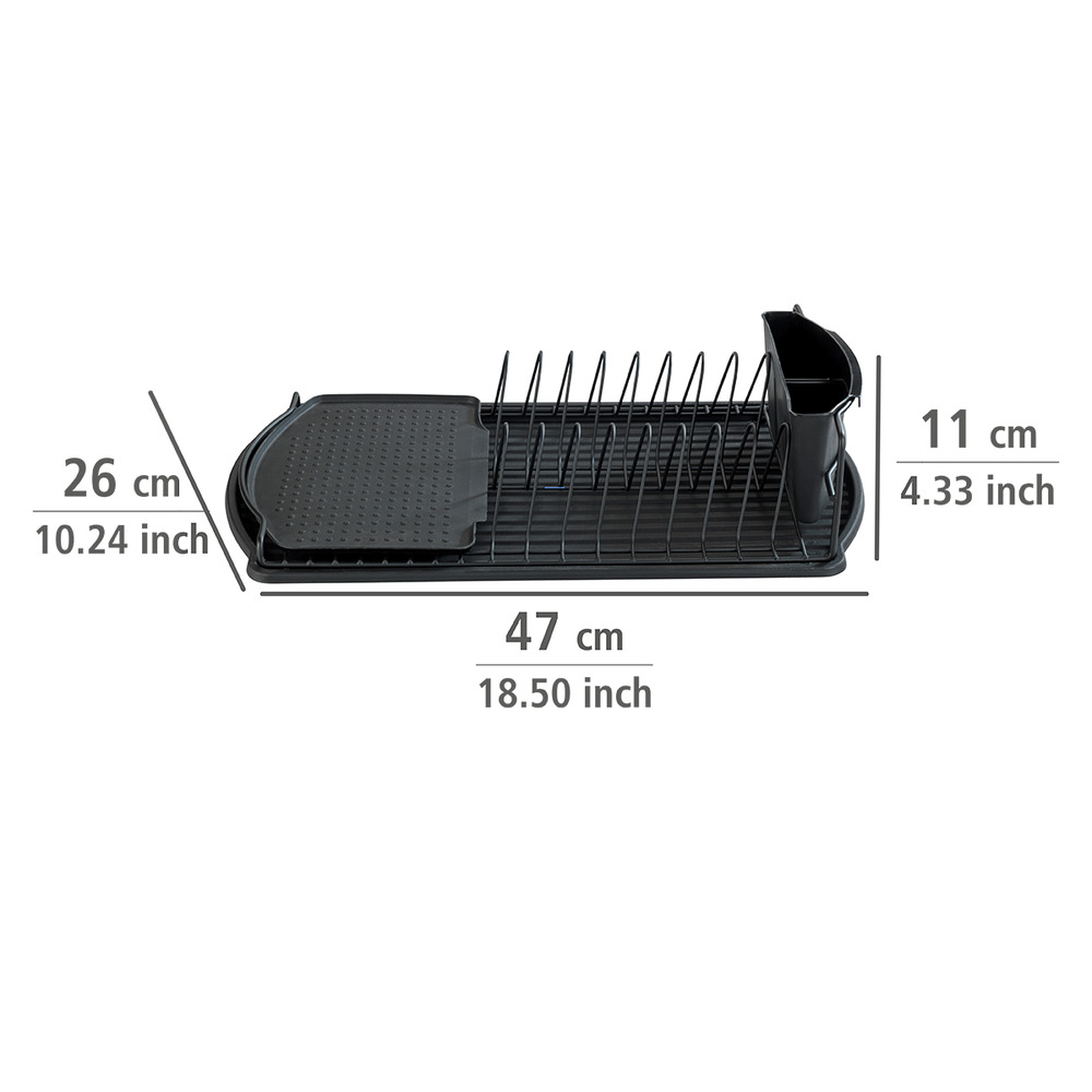 Geschirrabtropfer Mod. Basic Schwarz  für die Spüle