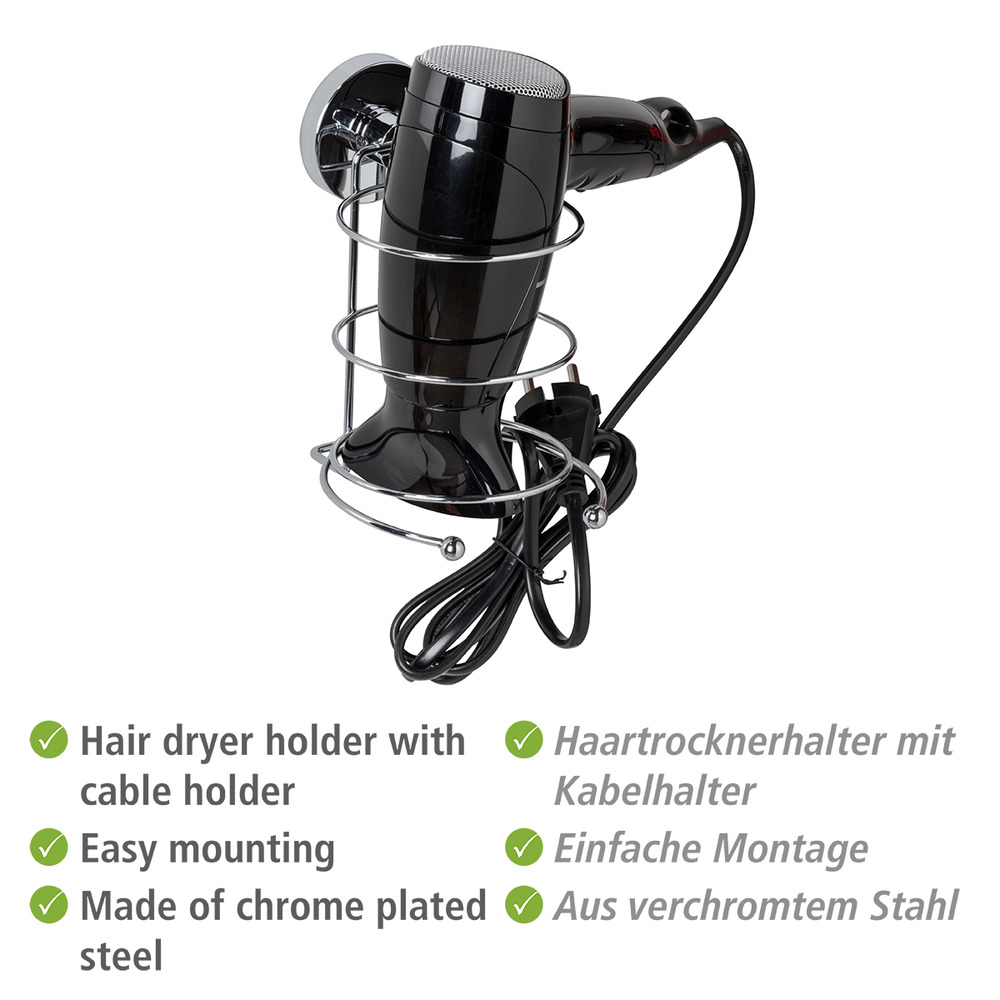 Vacuum-Loc® Haartrocknerhalter Mod. Milazzo  Befestigen ohne bohren