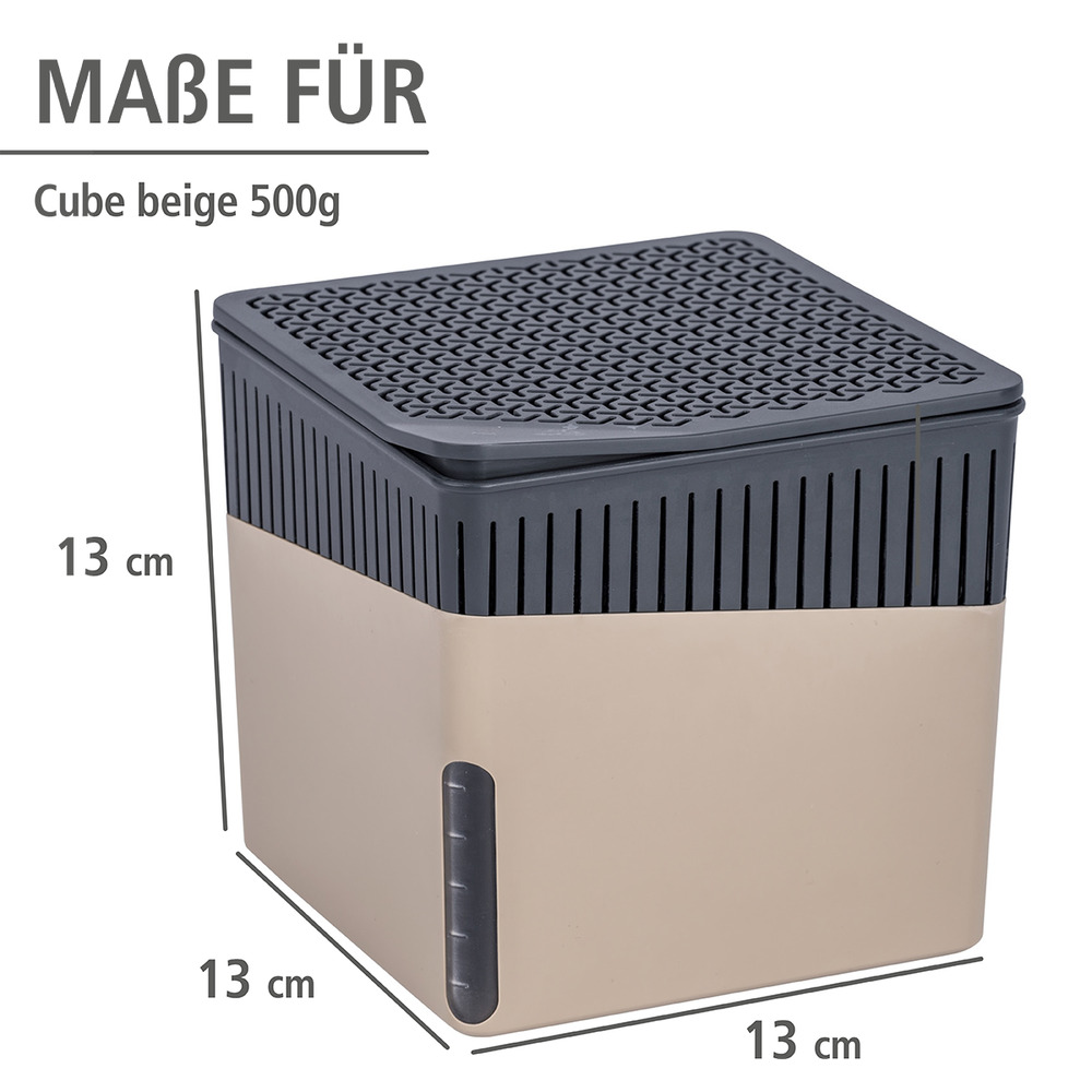 Raumentfeuchter Mod. Cube Beige 2 x 500 g  für Räume bis ca. 40 m³