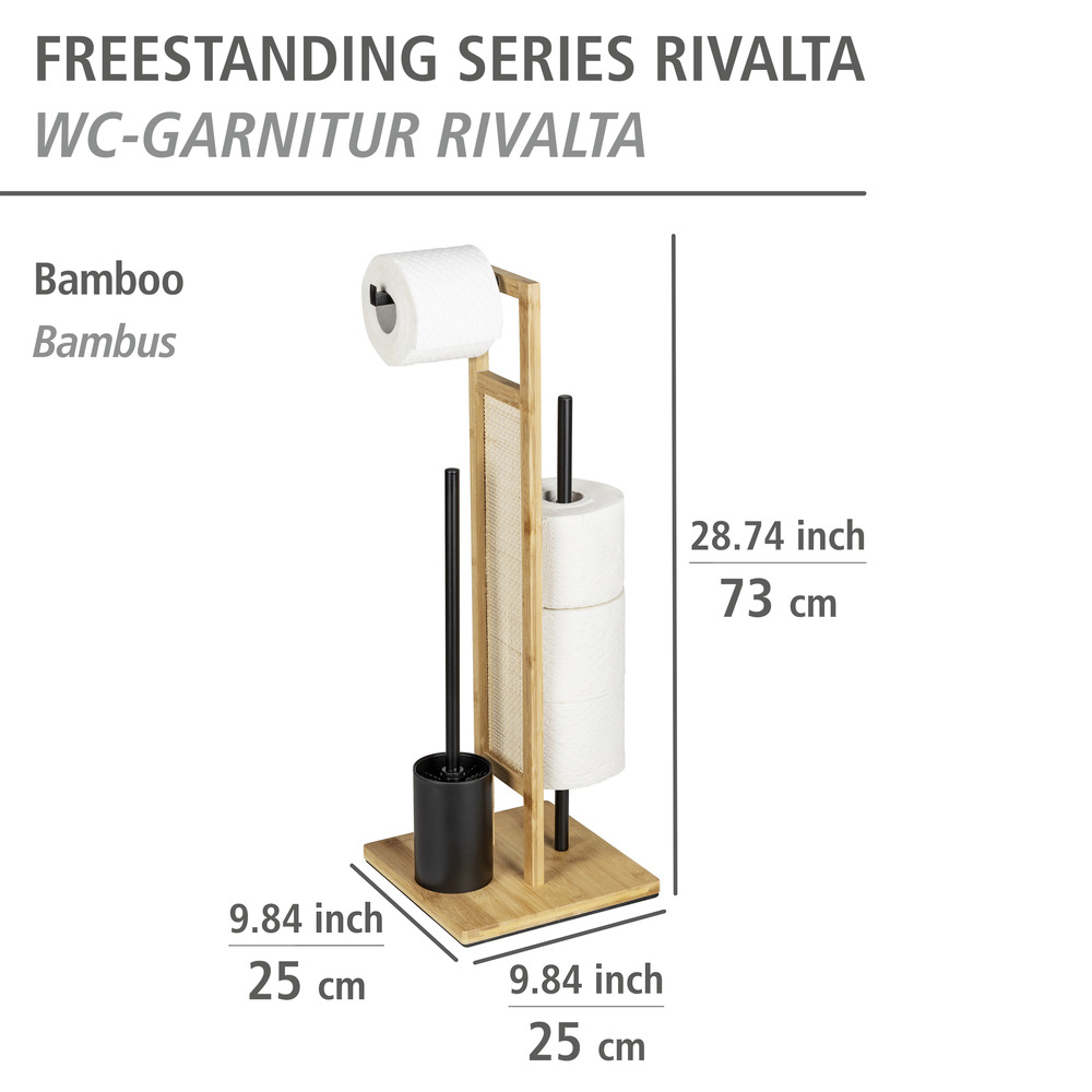 Stand WC-Garnitur Mod. Rivalta Allegre  Aus Rattan und Bambus