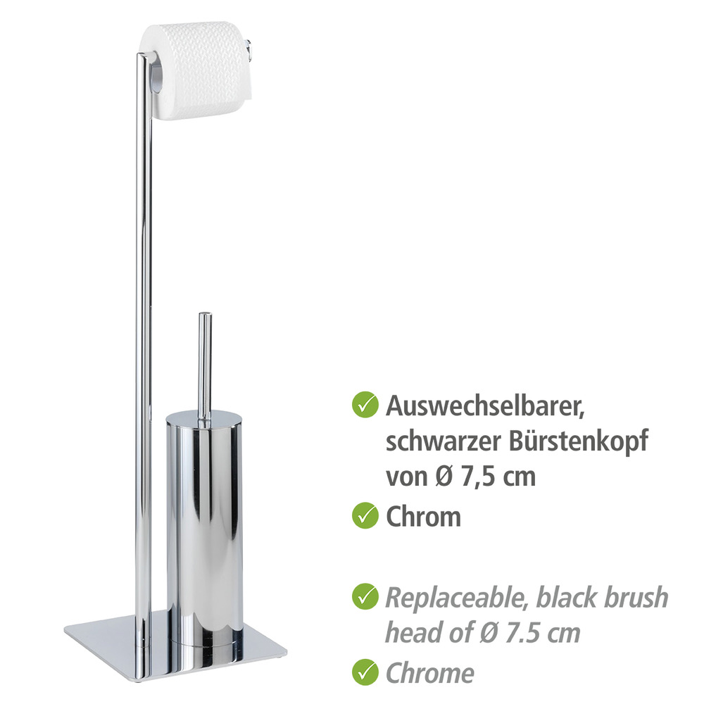 Stand WC-Garnitur Mod. Recco  WC-Bürstenhalter und Toilettenpapierhalter