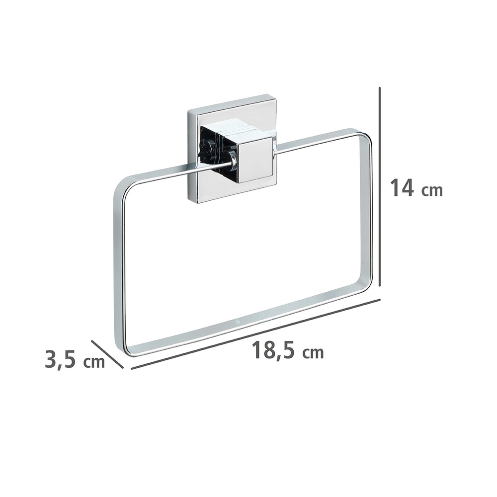 Vacuum-Loc® Edelstahl Handtuchring Mod. Quadro  Befestigen ohne bohren