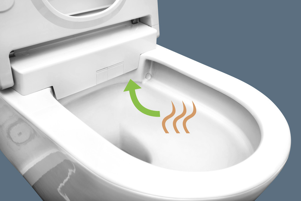 Smart Toilet  Toilettensitz mit randloser Keramik und vielen Funktionen