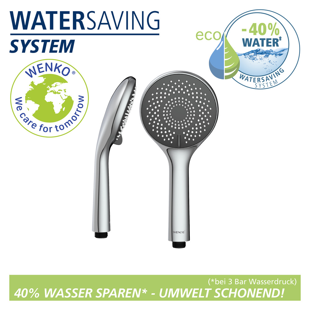 Brauseset Watersaving Chrom  Länge Stange: 70 cm