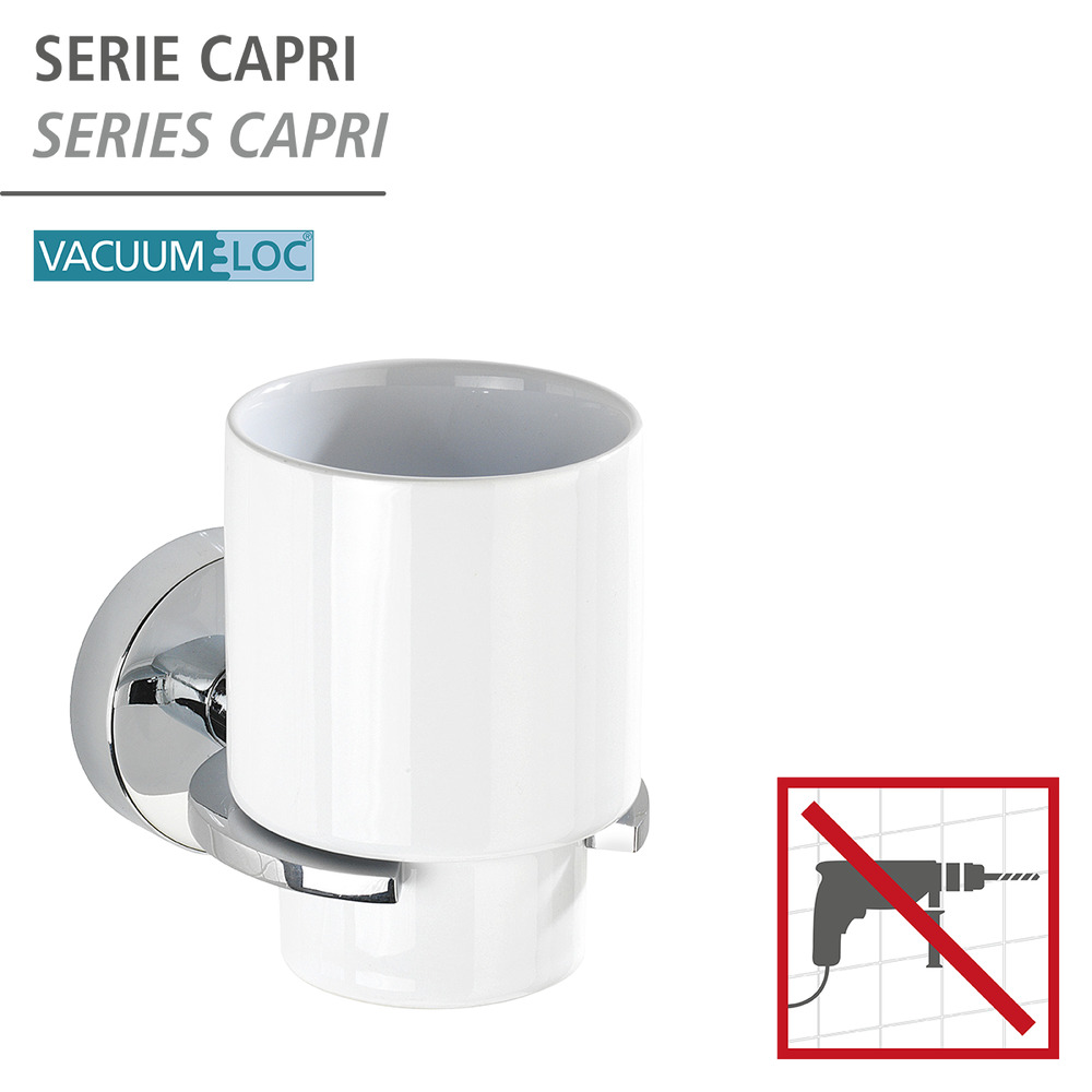 Vacuum-Loc® Zahnputzbecher Mod. Capri  Befestigen ohne bohren