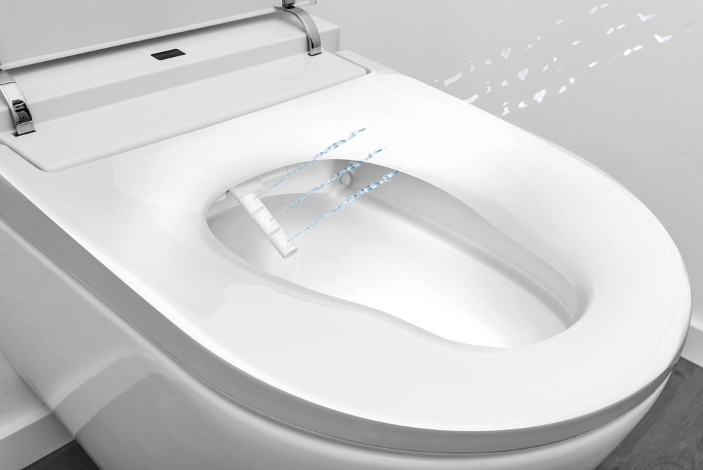 Smart Toilet  Toilettensitz mit randloser Keramik und vielen Funktionen