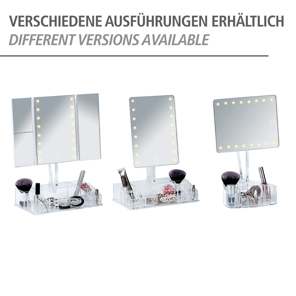 LED-Standspiegel mit Organizer Mod. Trenno  Leuchtspiegel