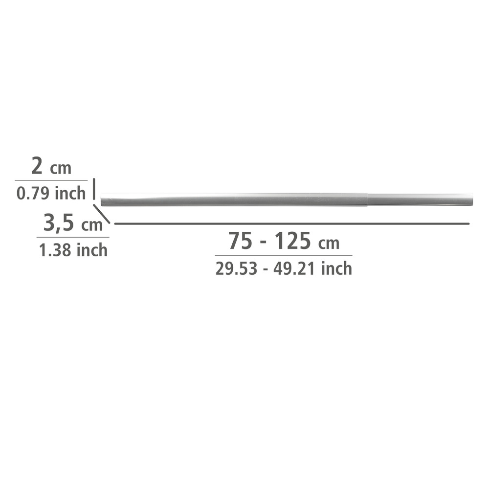 Teleskop-Duschschiene Mod. Era Chrom  Duschvorhangschiene 75-125 cm