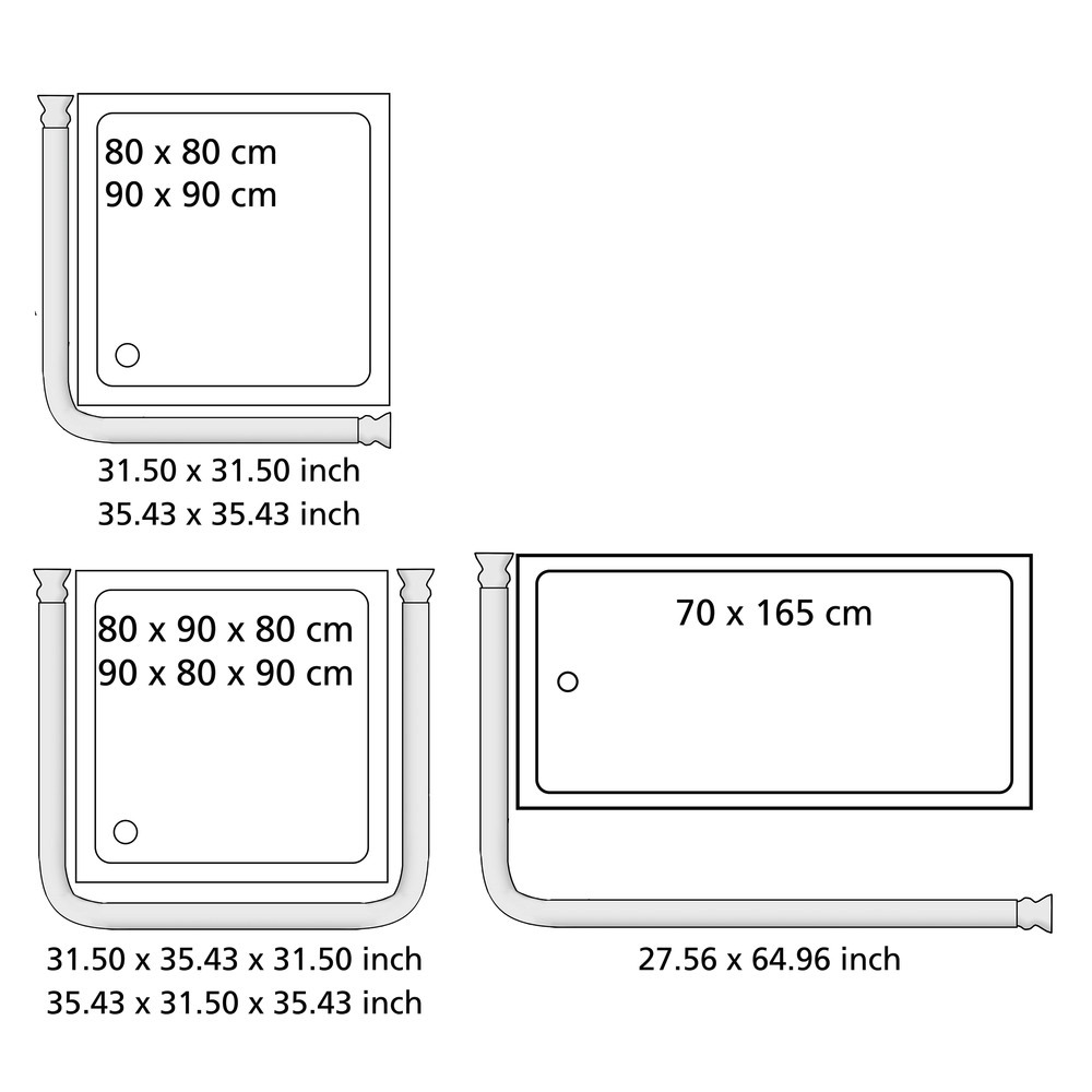 Winkelschiene Era Chrom  inkl. 16 Gleiter