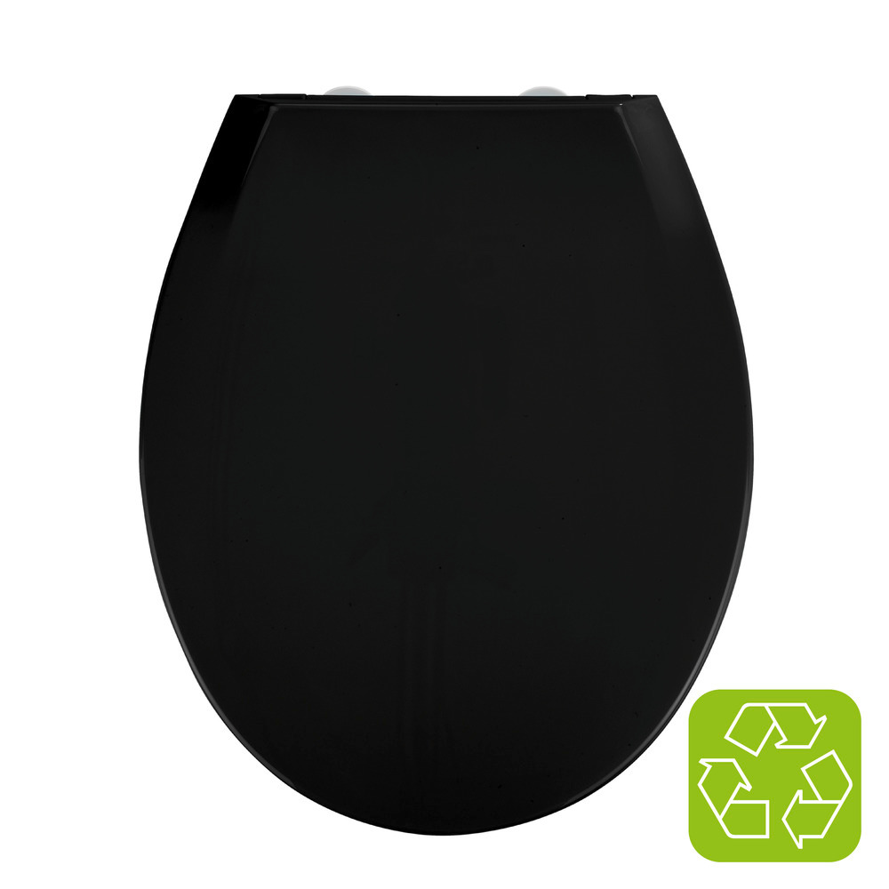 WC-Sitz Mod. Kos schwarz, Easy Close Thermopl  recyclebarer Thermoplast, mit Absenkautomatik