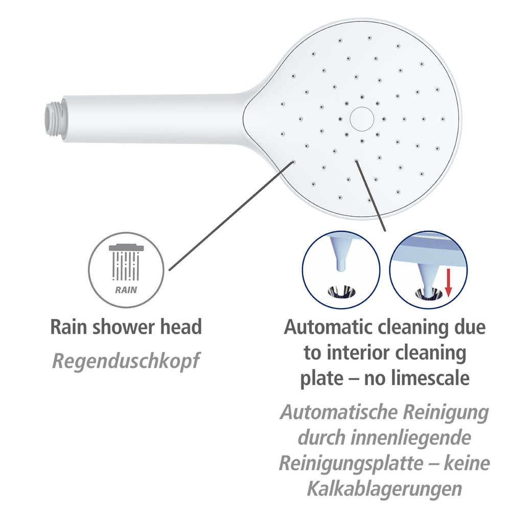 Duschkopf Automatic Cleaning Weiß  Ø 12 cm