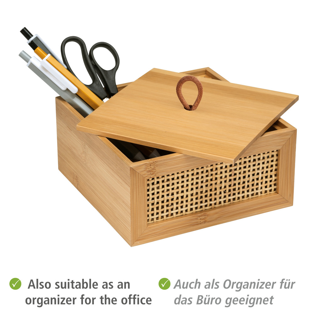 Badbox Allegre M mit Deckel  aus Bambus und Rattan