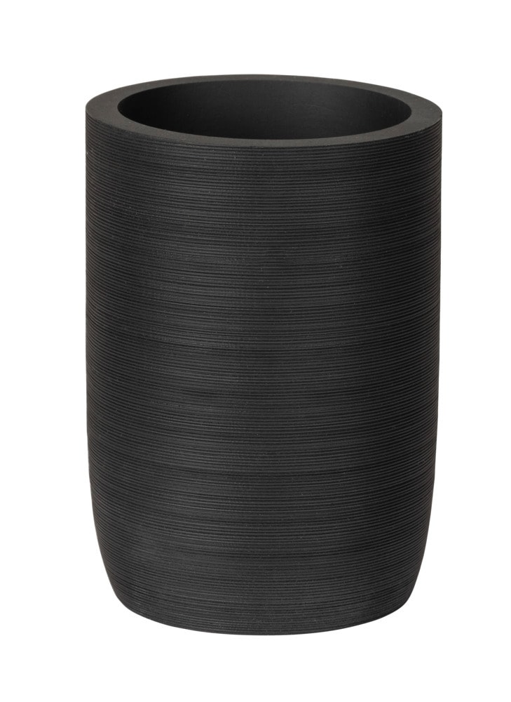 Zahnputzbecher Mod. Altavalle, schwarz, Polyresin, Ø8x10,5 cm  rutschfeste unterseite für stabilität