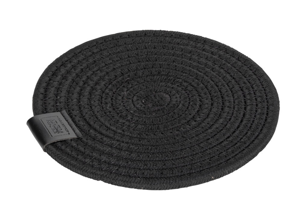 Topfuntersetzer Mod. SVEA 2er, schwarz, Polyester/PVC, Ø20x1 cm hitzeresistent bis 200°C Topfuntersetzer Mod. SVEA 2er, schwarz, Polyester/PVC, Ø20x1 cm hitzeresistent bis 200°C