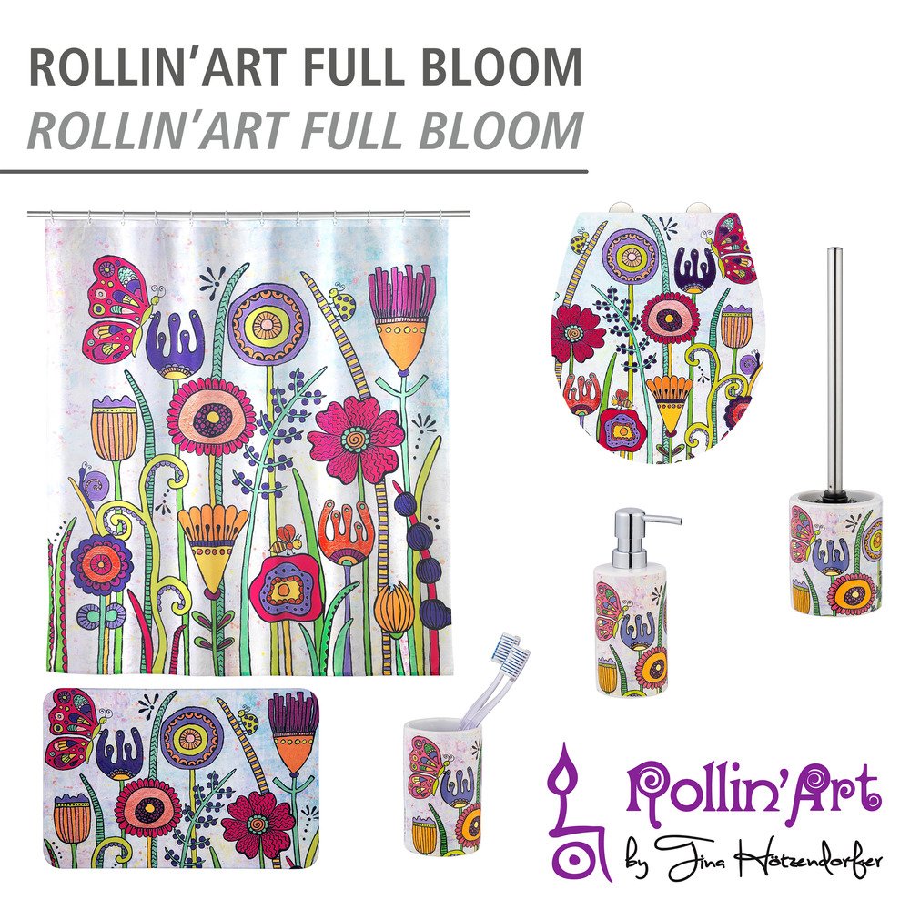 Seifenspender Rollin'Art Full Bloom  nachfüllbar, 360 ml