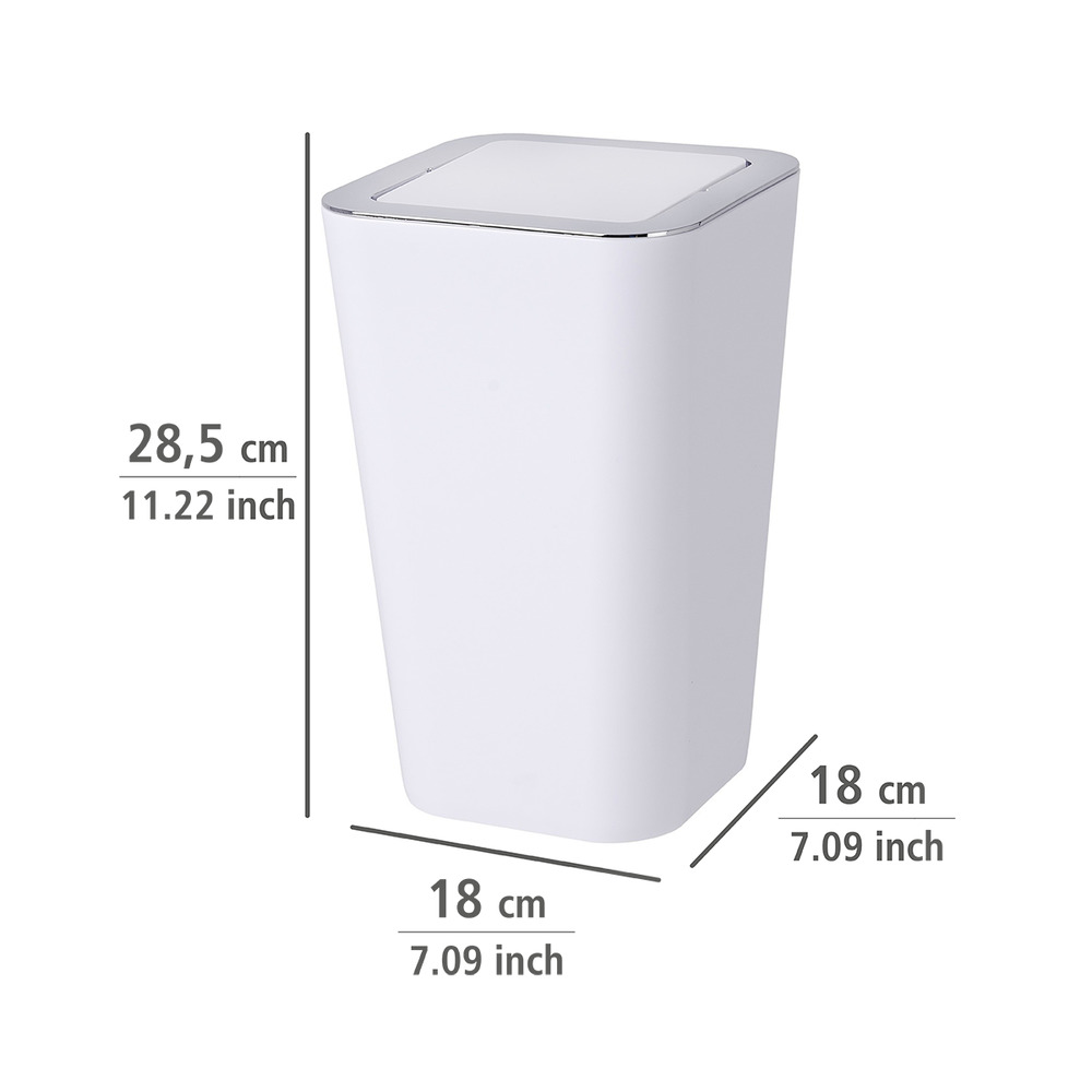 Schwingdeckeleimer Mod. Candy White 6L, 2er Set  je 6 Liter