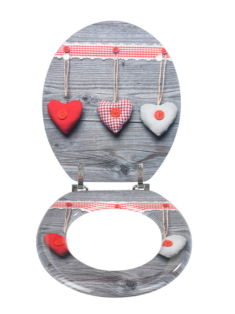 WC-Sitz Mod. Bavarian Hearts  MDF