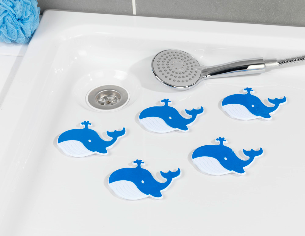 Anti-Rutsch-Sticker Wal  5er Set, Blau