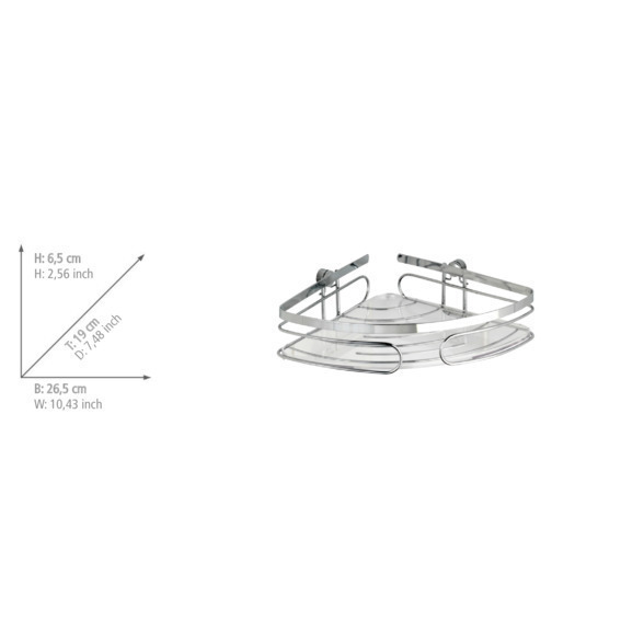 Eckablage Premium  Edelstahl rostfrei