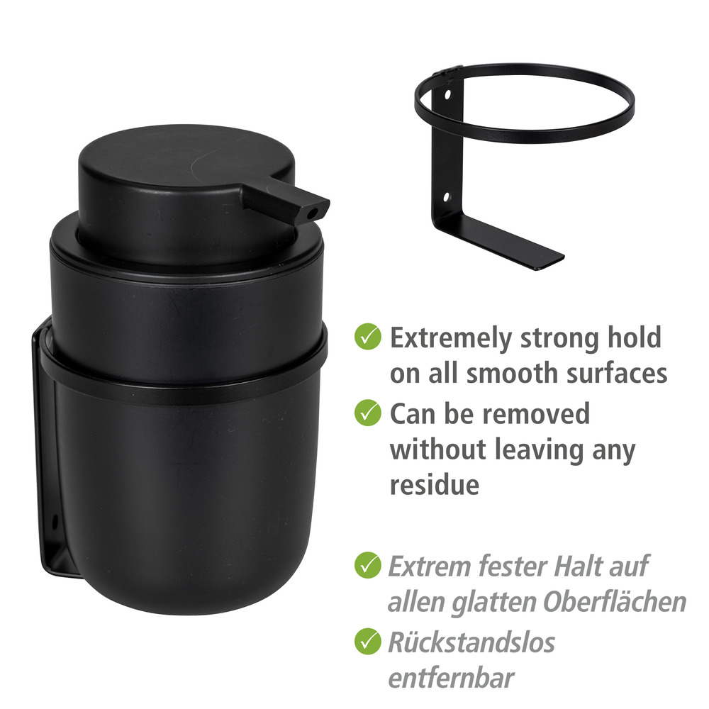 Turbo-Loc® Seifenspender Carpino Schwarz  Befestigen ohne Bohren