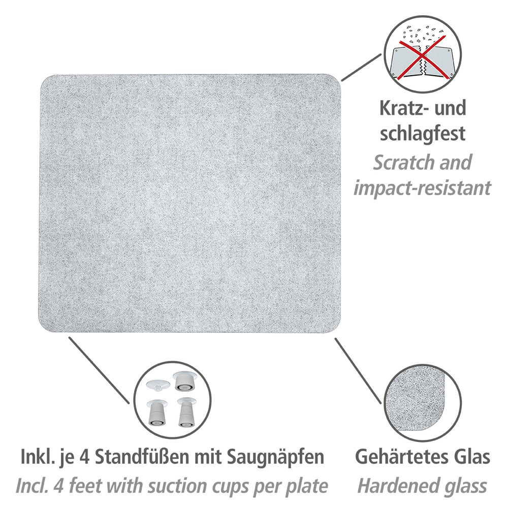 Glasabdeckplatte Universal 3 in 1  für alle Herdarten