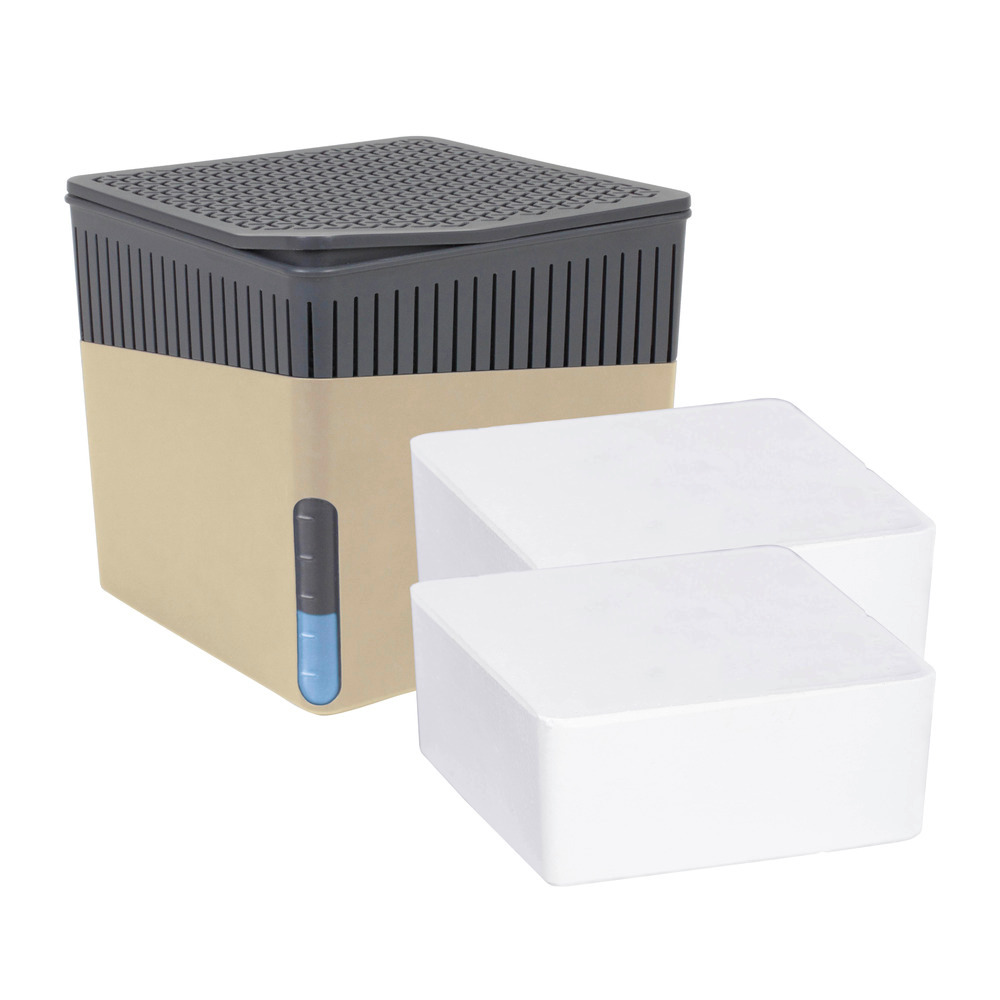 Raumentfeuchter Mod. Cube Beige 2 x 500 g  für Räume bis ca. 40 m³