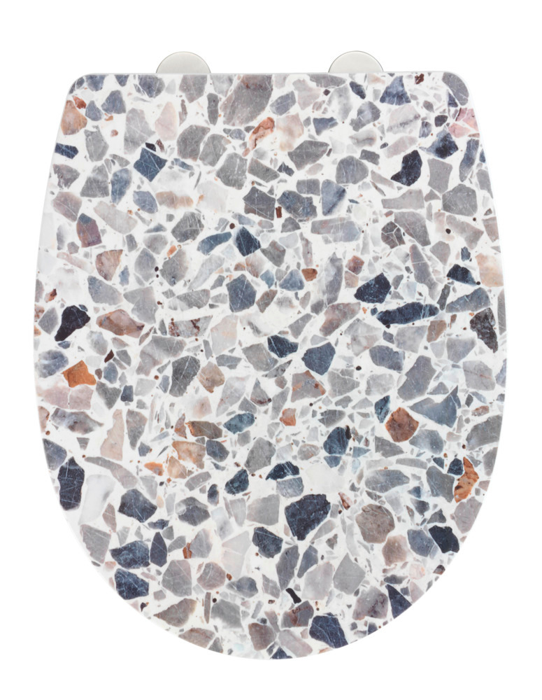 WC-Sitz Mod. Terrazzo High Gloss  Toilettensitz mit Absenkautomatik