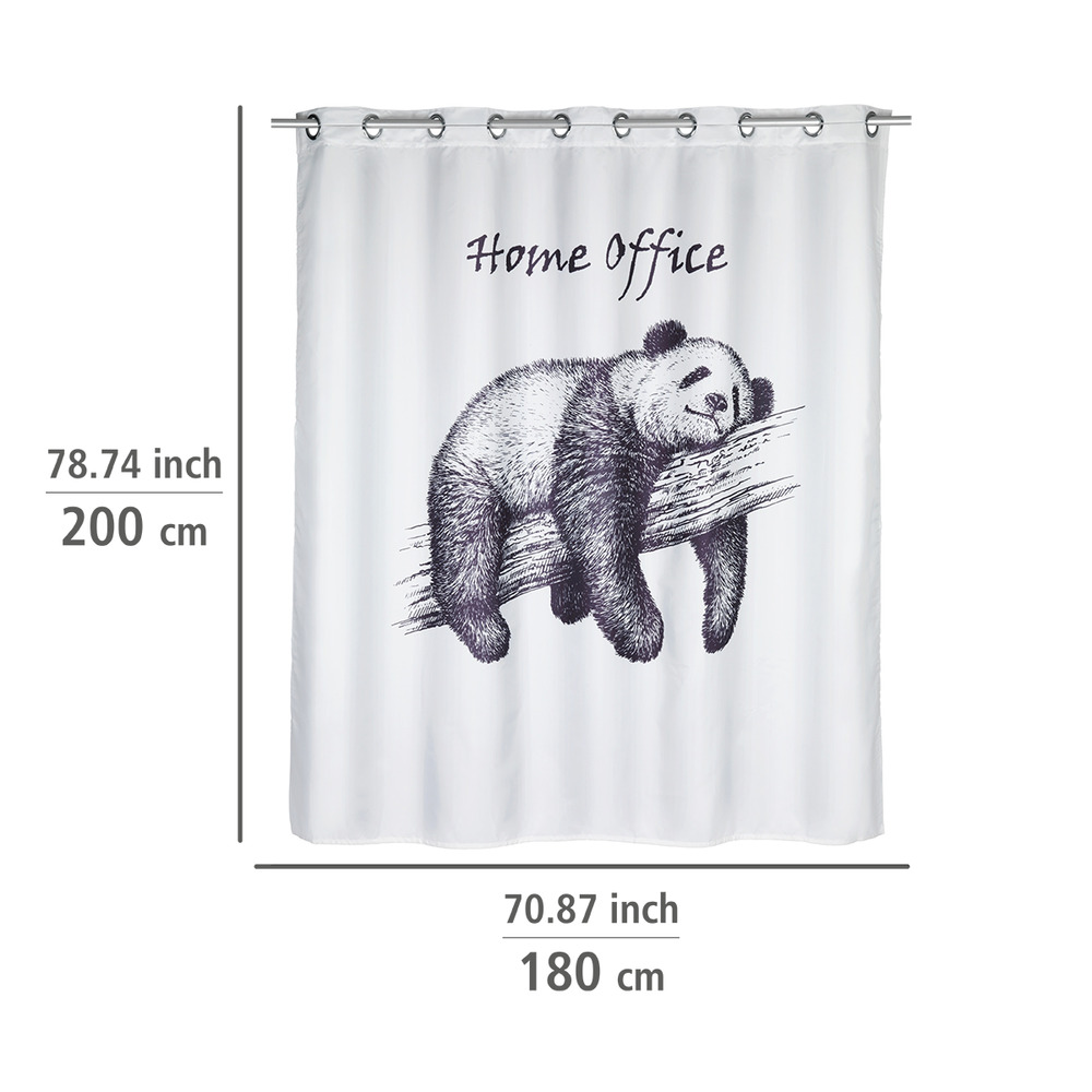 Anti-Schimmel Duschvorhang Mod. Home Office Flex, 180 x 200 cm  Textil (Polyester), waschbar