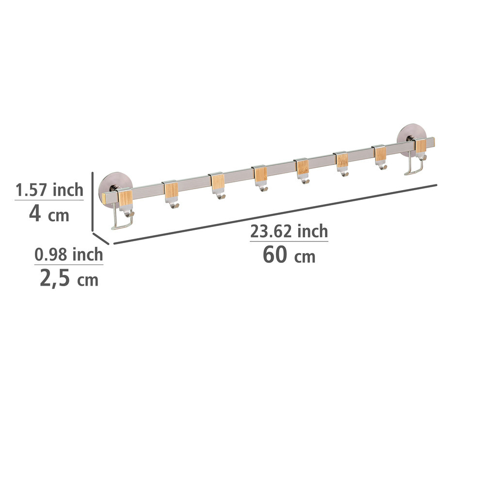 Turbo-Loc® Hakenleiste Premium mit 8 Haken  Wandleiste, 60 cm