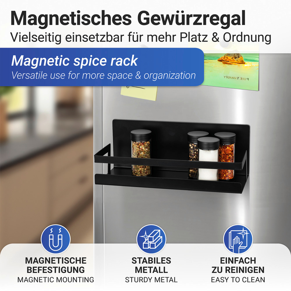 Magnetisches Gewürzregal Ima   aus pulverbeschichtetem Metall