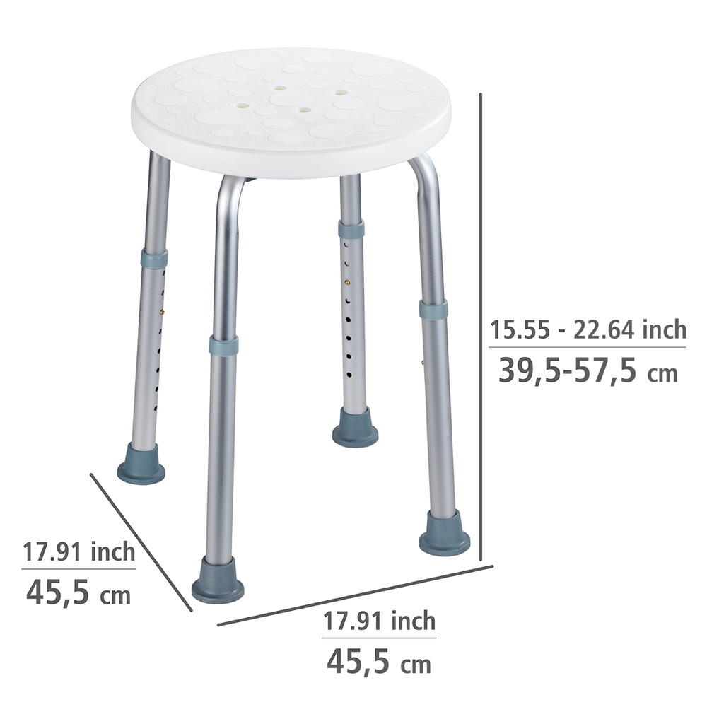 Duschhocker Mod. Secura höhenverstellbar  Wannenhocker, 120 kg Tragkraft