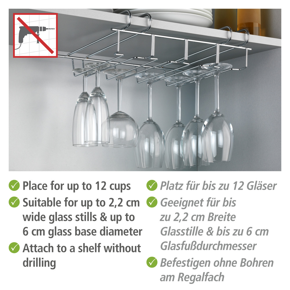 Schrankeinsatz Gläserhalter  für 12 Gläser