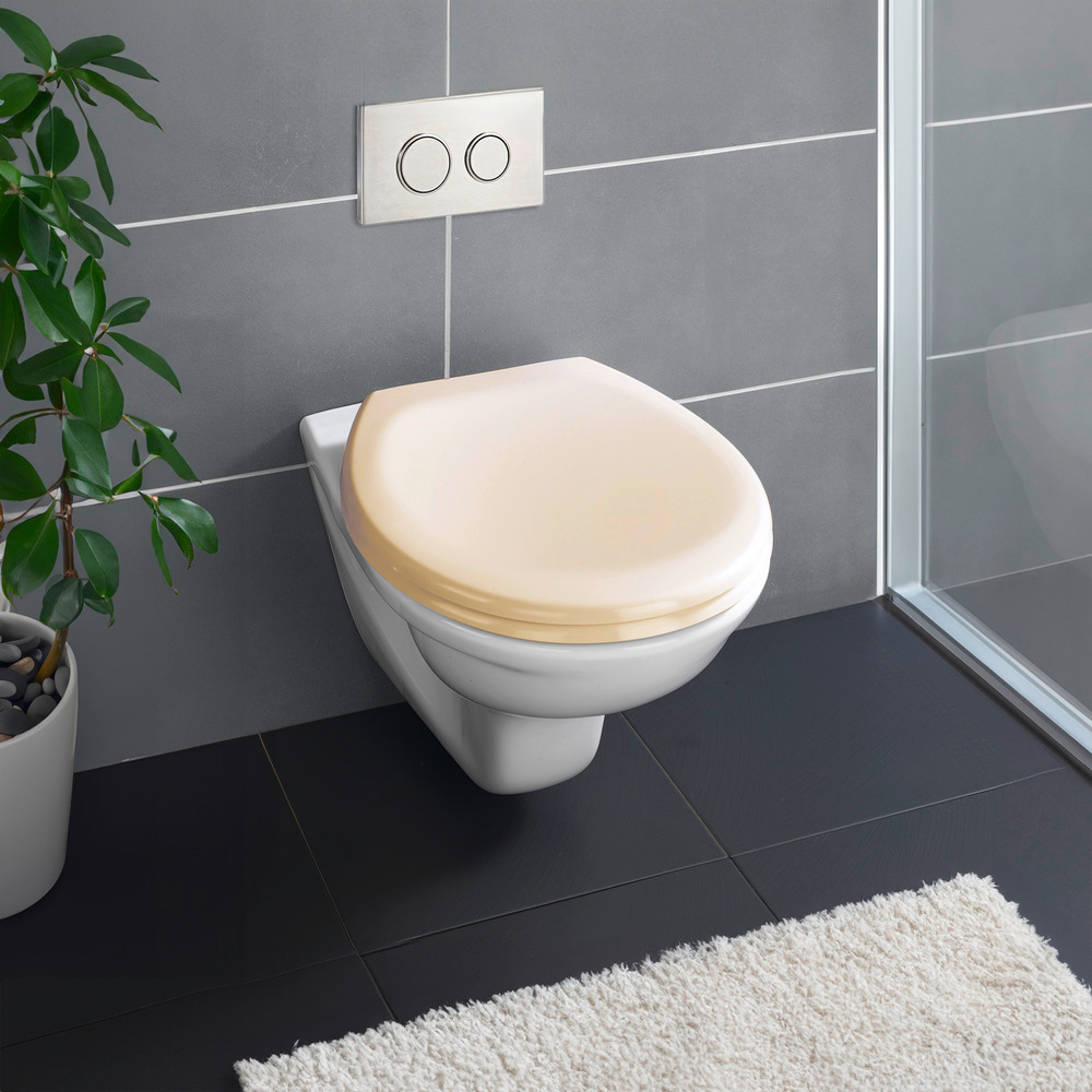 Premium WC-Sitz Mod. Ottana Beige  mit Absenkautomatik