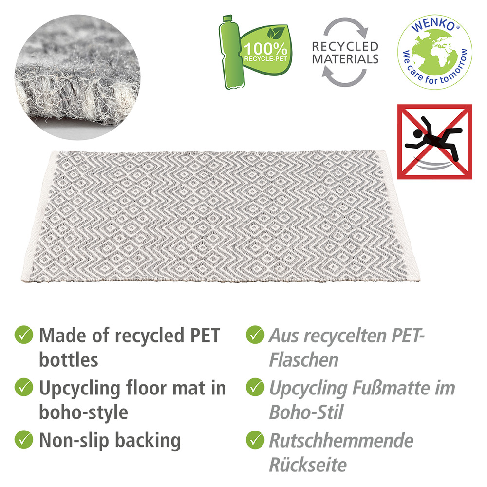 Badematte Mod. Abai  hergestellt aus recycelten PET-Flaschen