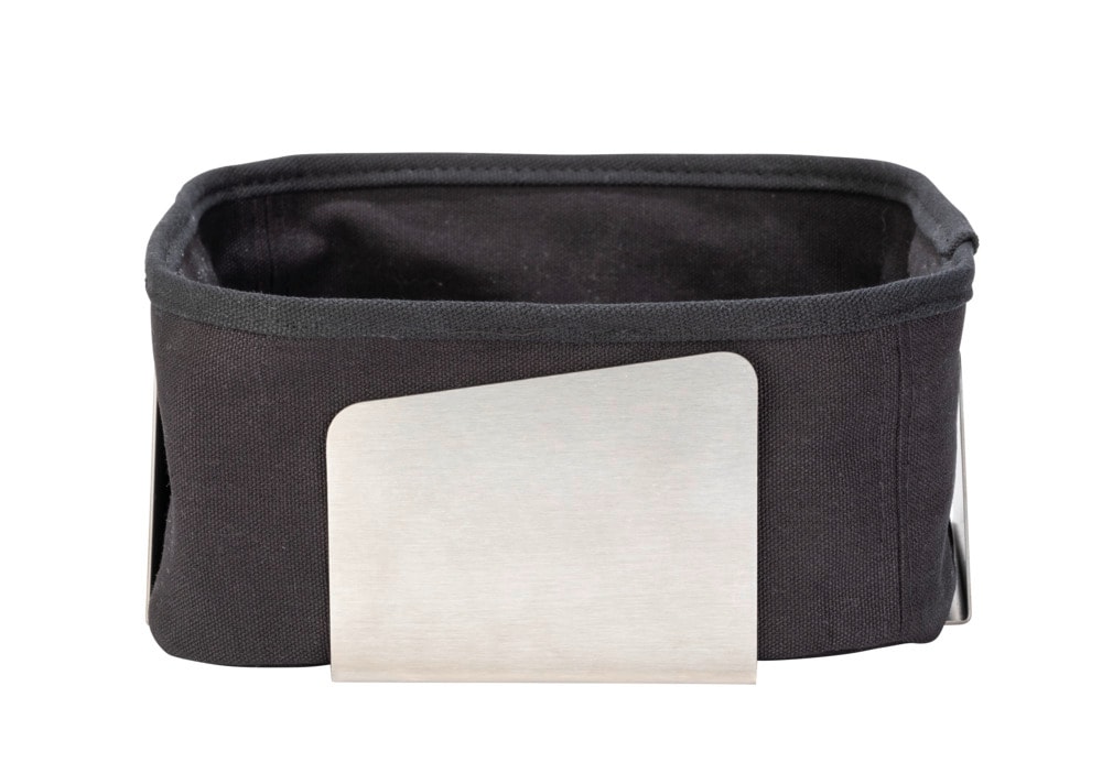 Brotkorb Mod. FLAVIO, schwarz, Edelstahl, Polyester, Baumwolle, 20x9x20 cm abnehmbarer Stoffeinsatz Brotkorb Mod. FLAVIO, schwarz, Edelstahl, Polyester, Baumwolle, 20x9x20 cm abnehmbarer Stoffeinsatz