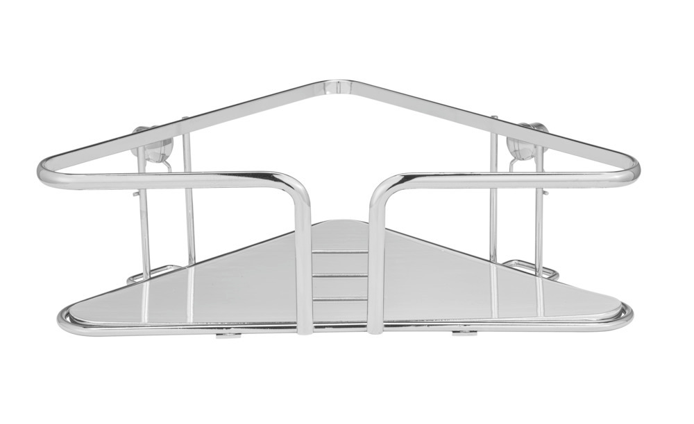 Edelstahl Eckablage Mod. Termoli  Extra tiefer Korb für Shampoo- und Duschgelflaschen