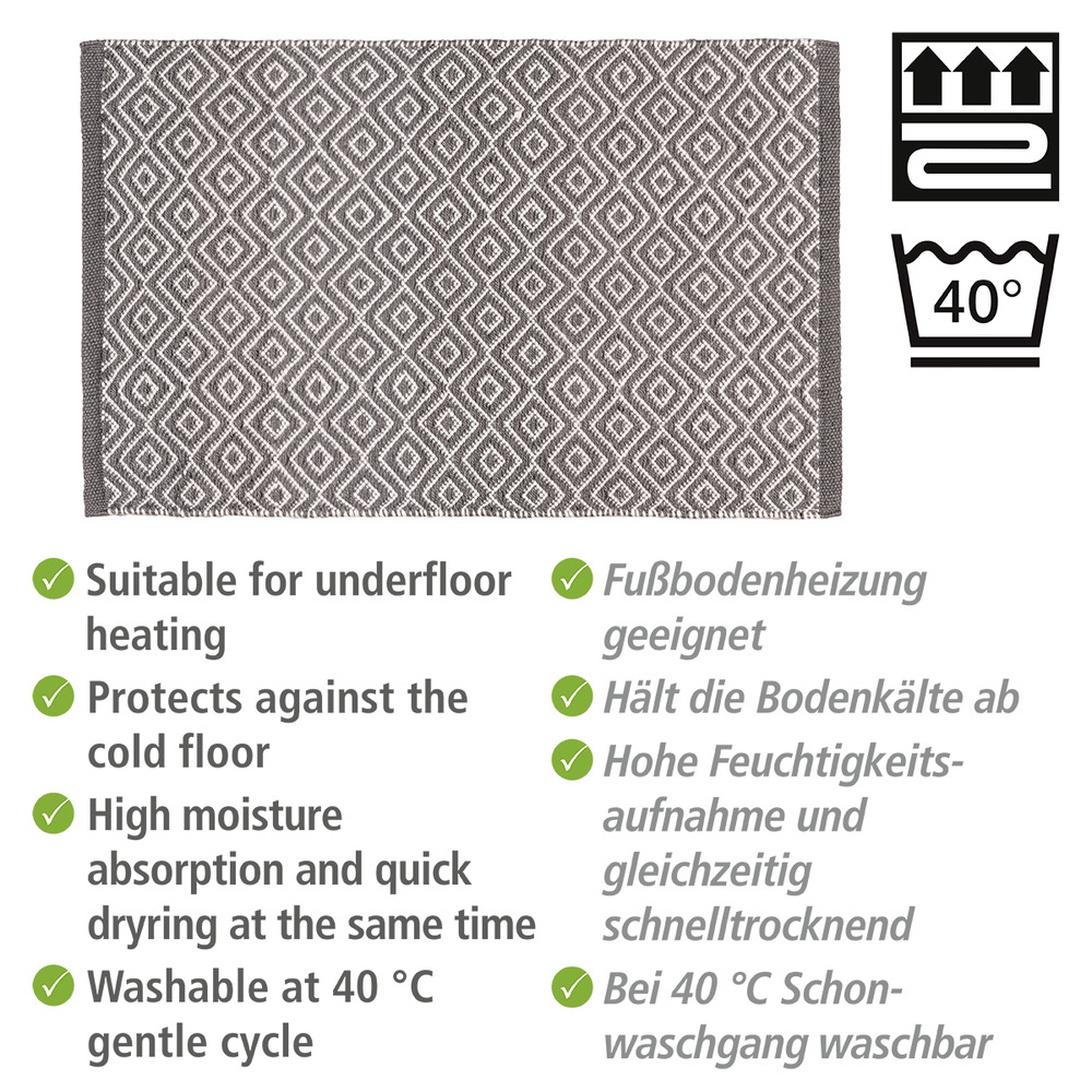 Badematte Mod. Turpan  Badvorleger aus recycelten PET Flaschen, 50 x 80 cm