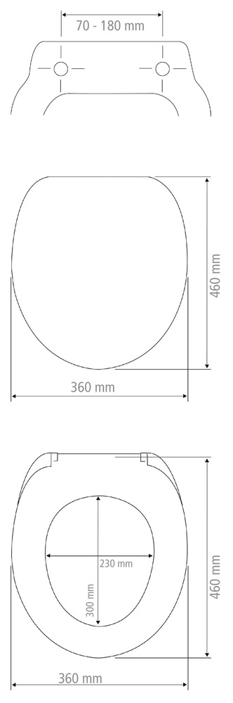 WC-Sitz Galati Weiß matt  aus Duroplast, Soft-Touch-Effekt