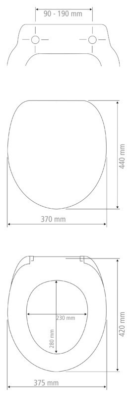 WC-Sitz Mod. Syros Family Easy Close Thermop.  Thermoplast, mit Absenkautomatik